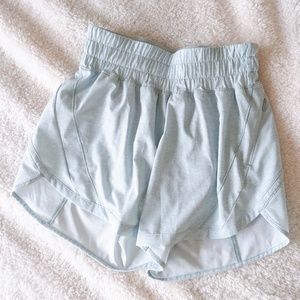 lululemon track that short 5'' / heather lux multi hazy jade / size 0